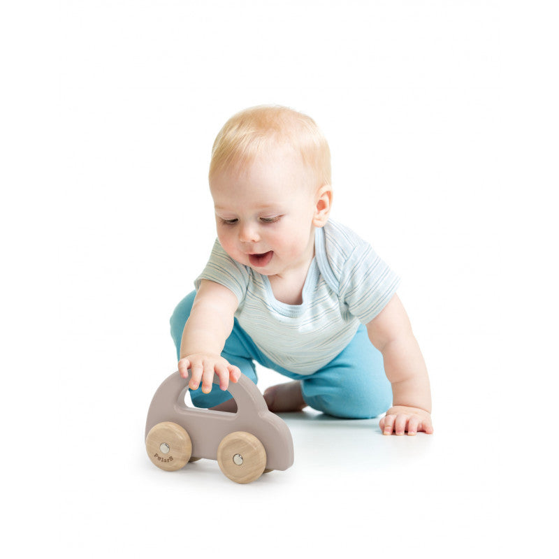 Masinuta din lemn bej cu design vintage, PolarB Viga